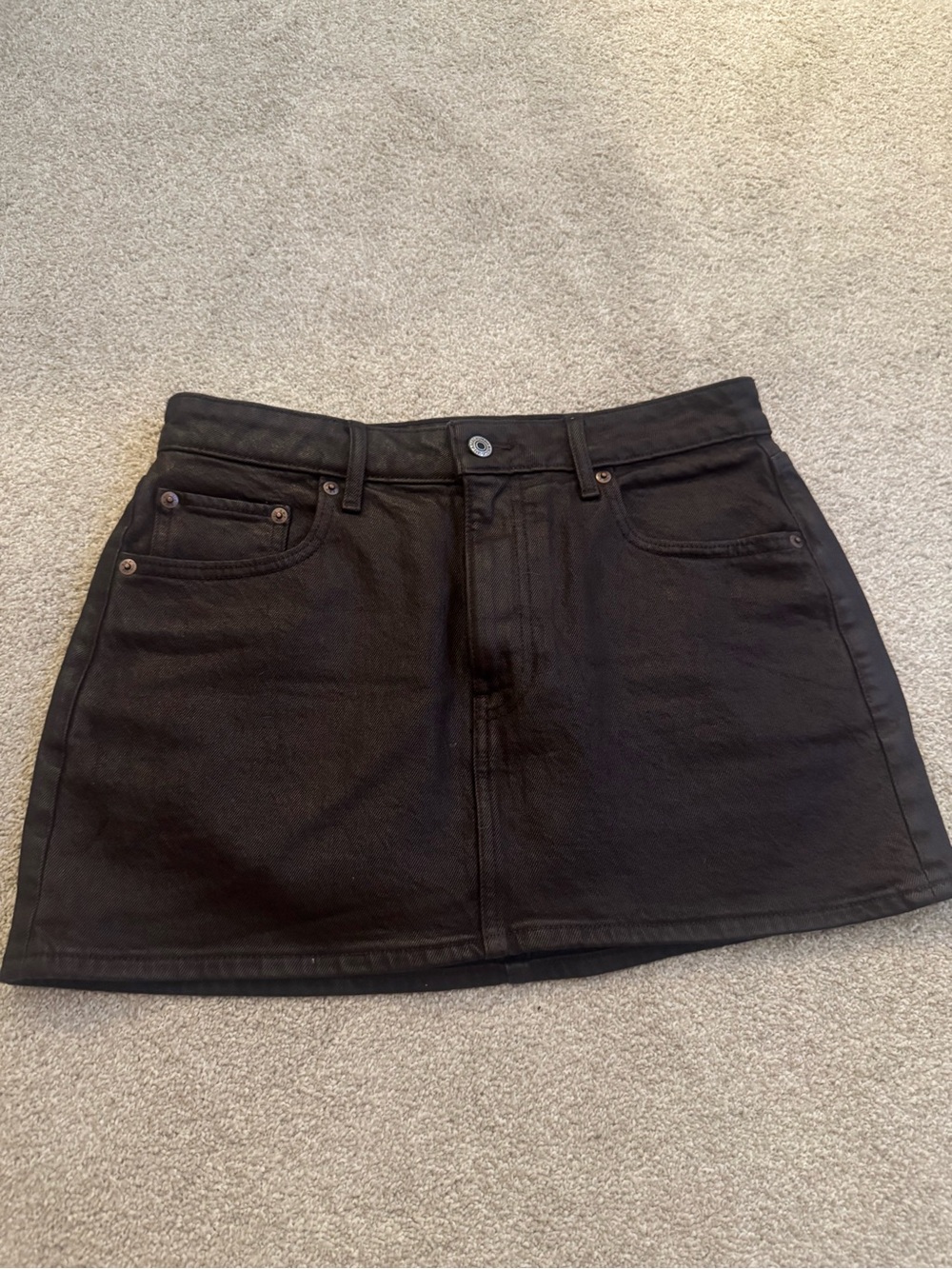 Abercrombie & Fitch brown Denim Mini Skirt